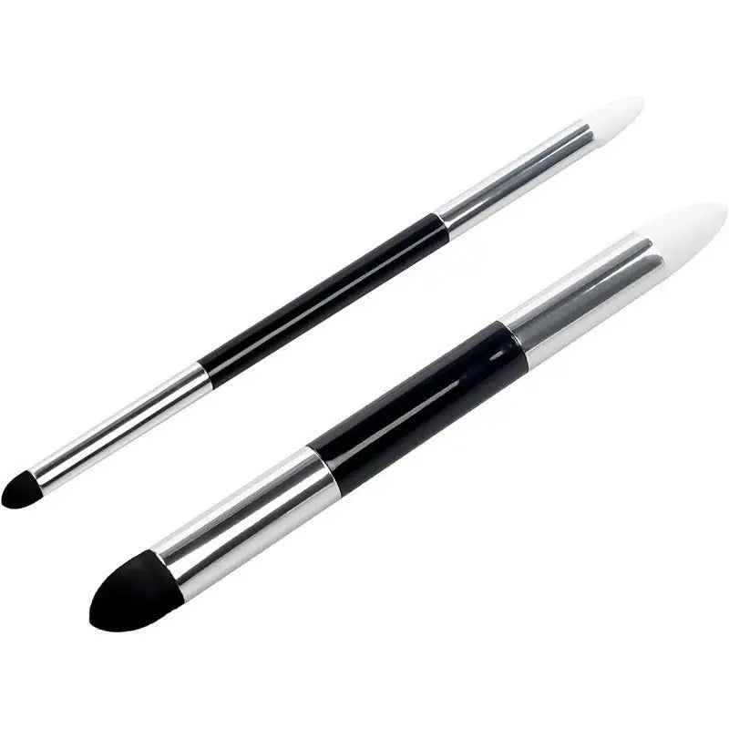 Dual Tip Art Sponge Pens Easy Coloring Pastel Stumps Non-smudge Foam Qme 2PCS Black