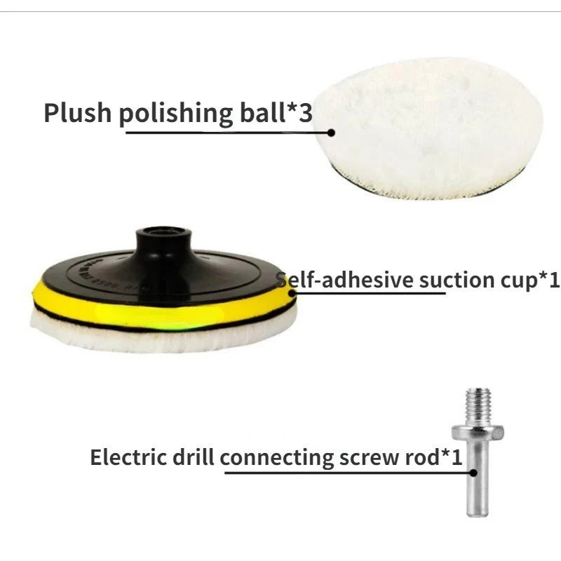 3 4 Polishing Car Pad Waxing Sponge Disk Wool Wheel Auto Paint Care Qme