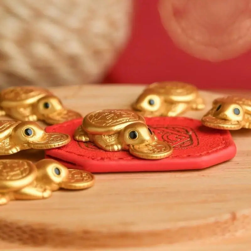 Fengshui Lucky Turtle Wallet Charm Money-biting Ornaments Decor Qme