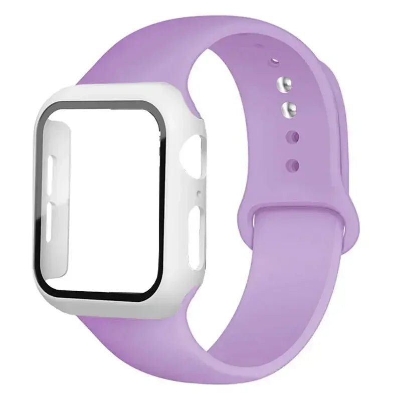 Glass+case+strap Apple Watch Band Screen Protectors IWatch Series 9 8