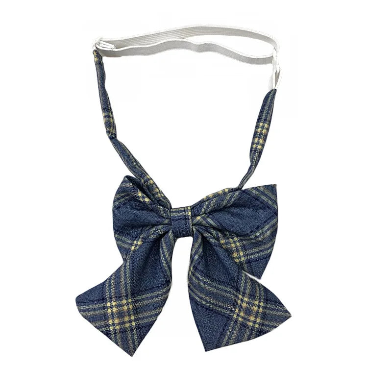 Cute Ladies Bowtie Fashion Butterfly College Plaid Check Bow Tie Qme rt-3