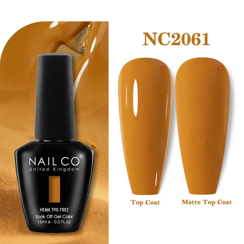 NAILCO Green Series Dark Gel Nail Polish Lasting Hybrid Base Matte