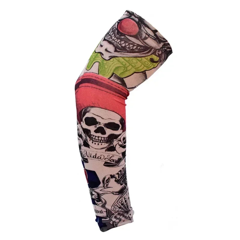 1PCS Arm Sleeves UV Protection Full Arm Cool Outdoor Golf Sports Hiking Riding Arm Tattoo Sleeve Cycling Equipment Qme X01 38-40cm