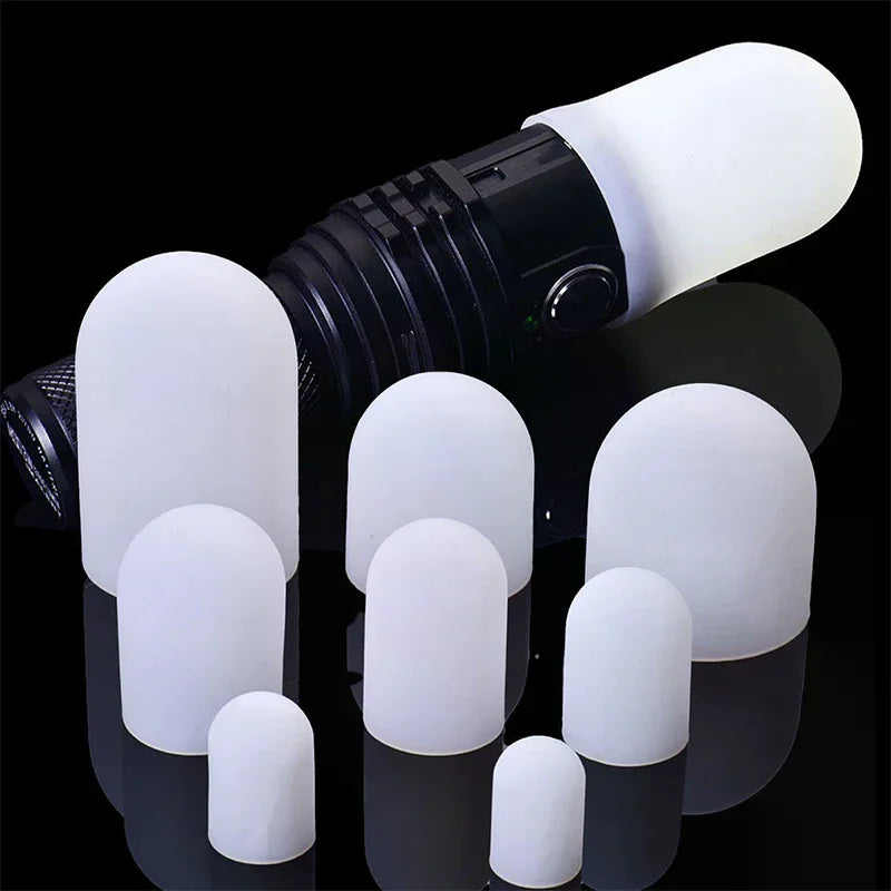2Pcs Silicone Elastic Flashlight Lampshade For SP31 SP35 IF22A C8G IF25A SP36 S2 C8 EA01 TS21 Q8 14-75MM Torch Qme