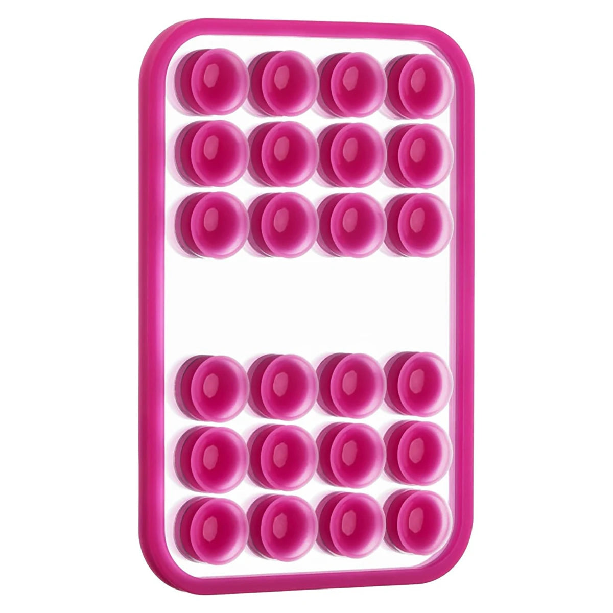 Upgraded Version 24 Suction Cups Mirror Silicone Cup Phone Holder Qme Magenta
