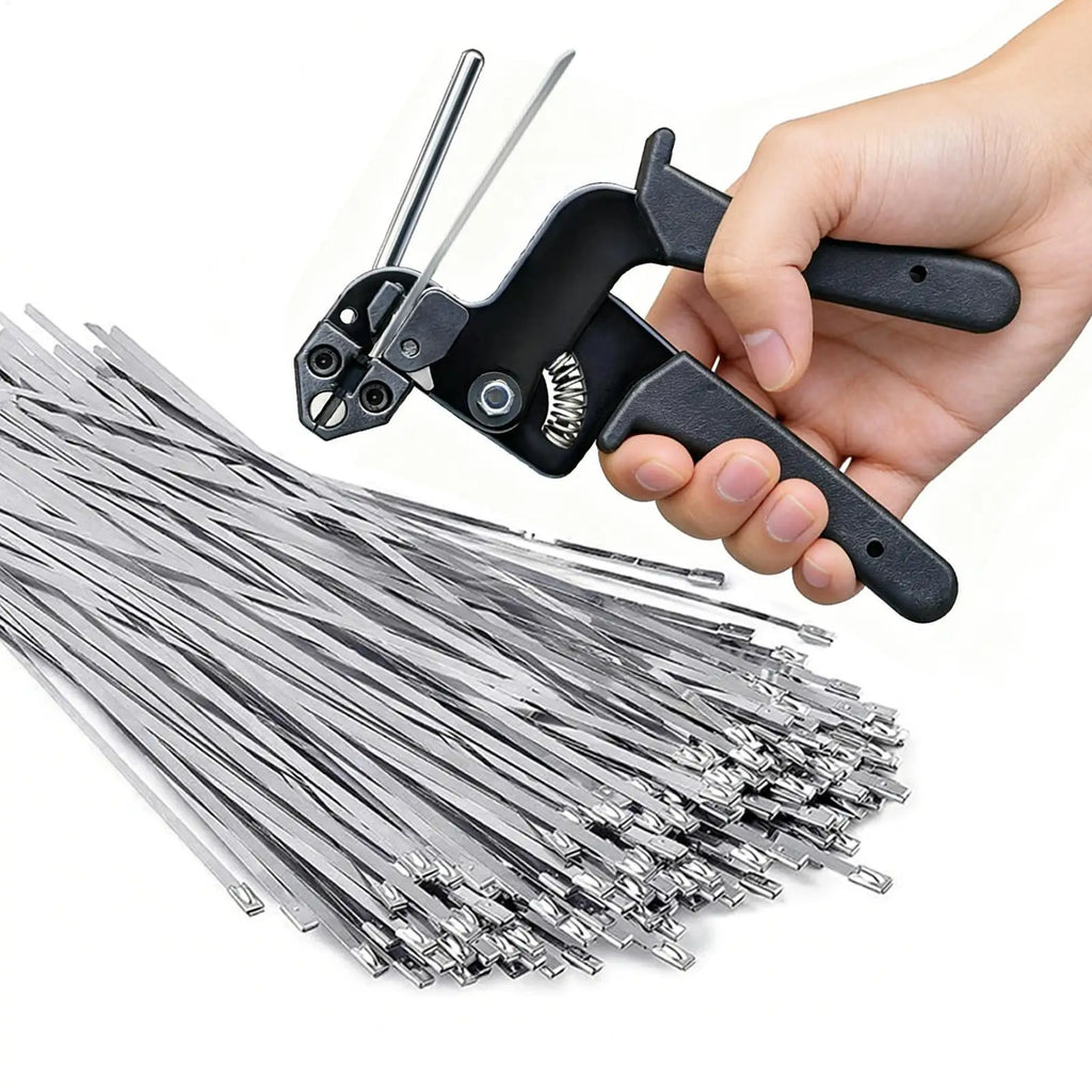 Metal Zip Ties 100 Heavy Duty Self-locking Multi-purpose Exhaust Wrap Qme China Mainland