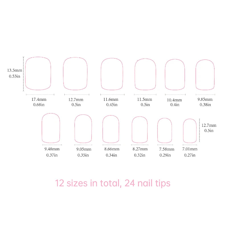French Cream Nude Short Square False Nails Jelly Adhesive Detachable Qme