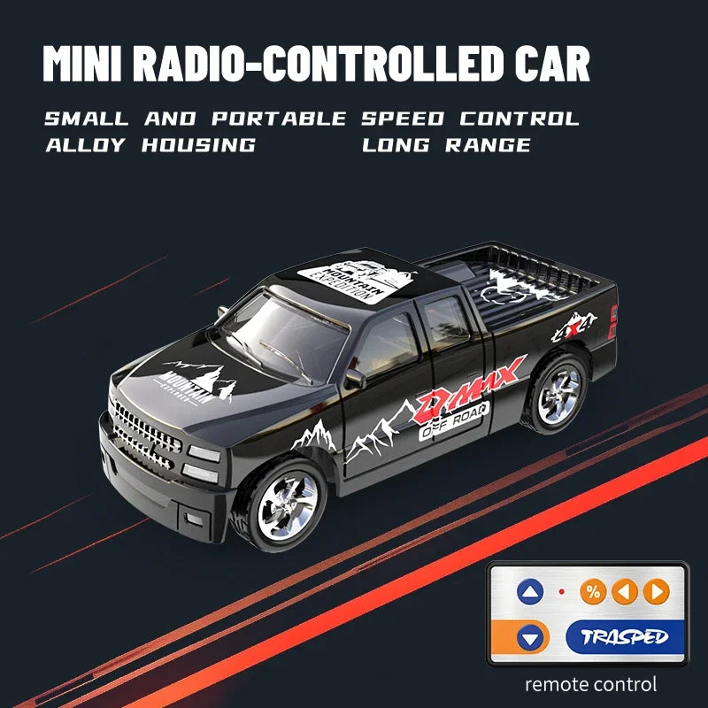 RC Cars 2.4G Alloy Mini Remote Control SUV Drifts Electric Off-road Vehicle Racing Truck Model Toy Boy Child Kids Birthday Gifts Qme black
