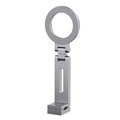 Universal Magnetic Phone Holder Travel Essentials Flexible Rotation Hands-Free Airplane Phone Mount for IPhone15 Pro Max Series Qme Silver