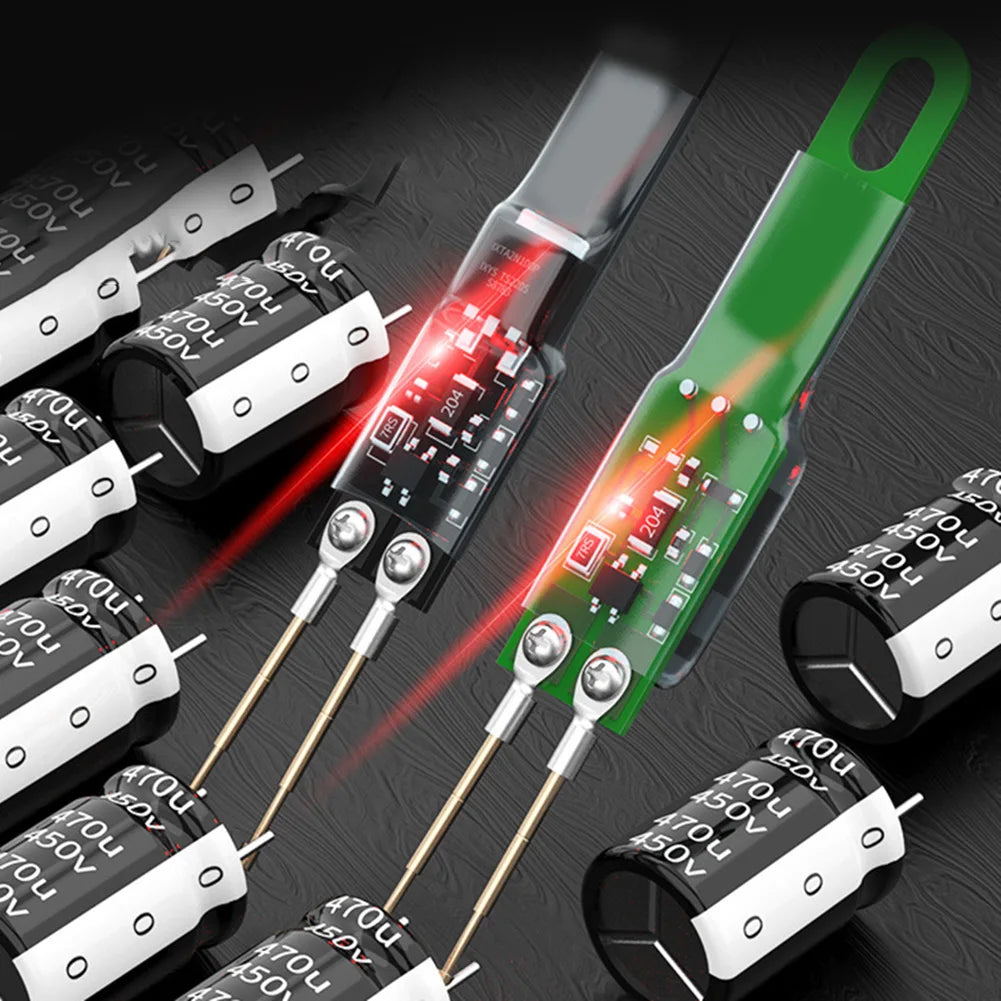 1pc Capacitor Discharge Pen Fast Discharge1000UF 5000UF Capacitor Discharge Tools With LED Indicator Light Electronic Tools Qme