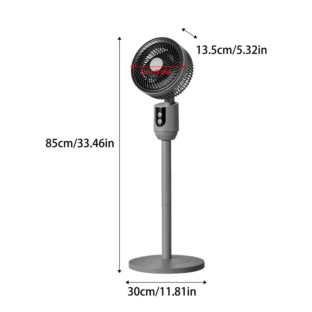 Floor Fan 3-Speed Quiet Height Adjustable Oscillation Oscillating Qme