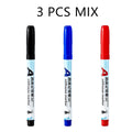 Antifreeze Oily Marker Pens - Quick Dry Waterproof Markers Non-toxic for Plastic,Wood, Rocks, Metal, Canvas, Art Supplies Qme 3 Colors Mix