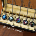 5pcs flip decoration necklace watch combination - fashionable neutral quartz watch with colorful animal pattern design Qme Multicolor
