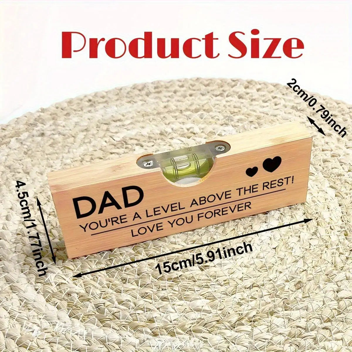 Level Tool Bottle Opener Engraved Above Rest Novelty Dad Husband DIY Qme