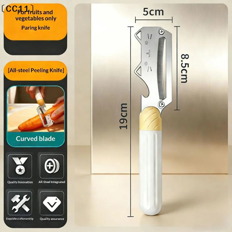 Fruit Potato Peeler 2-in-1 Bottle Opener Fast Peeling Tool Vegetable Qme