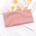 Elastic Solid Headbands Women Yoga Knitting Hairbands Wash Makeup Qme Pink
