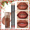Moisturizing Waterproof Lip Gloss Liner Pen Non-stick Cup Bright Qme 3pcs