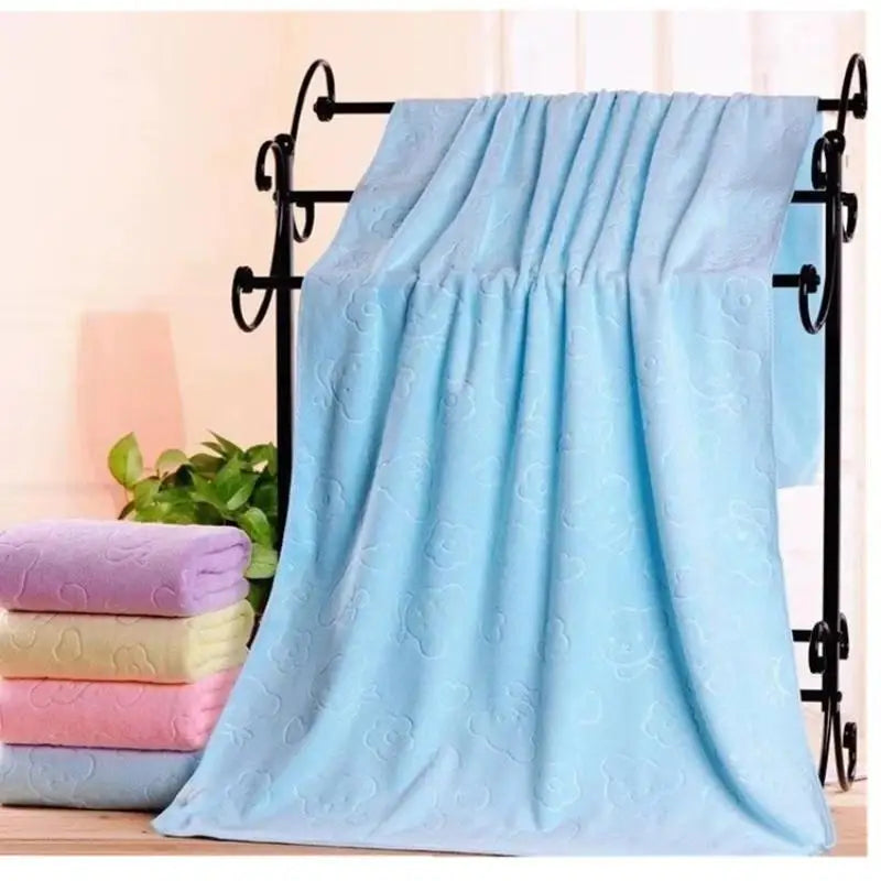 70x120cm Embossed Towels Quick Drying Towels Bath Towels Absorbent Soft And Comfortable Bathrobes Ultra-fine Fiber Towels Qme