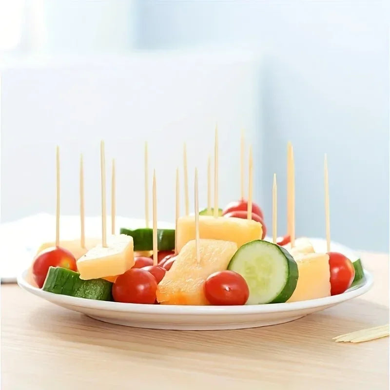 Disposable Double-headed Bamboo Toothpicks Portable Teeth Cleaning Qme