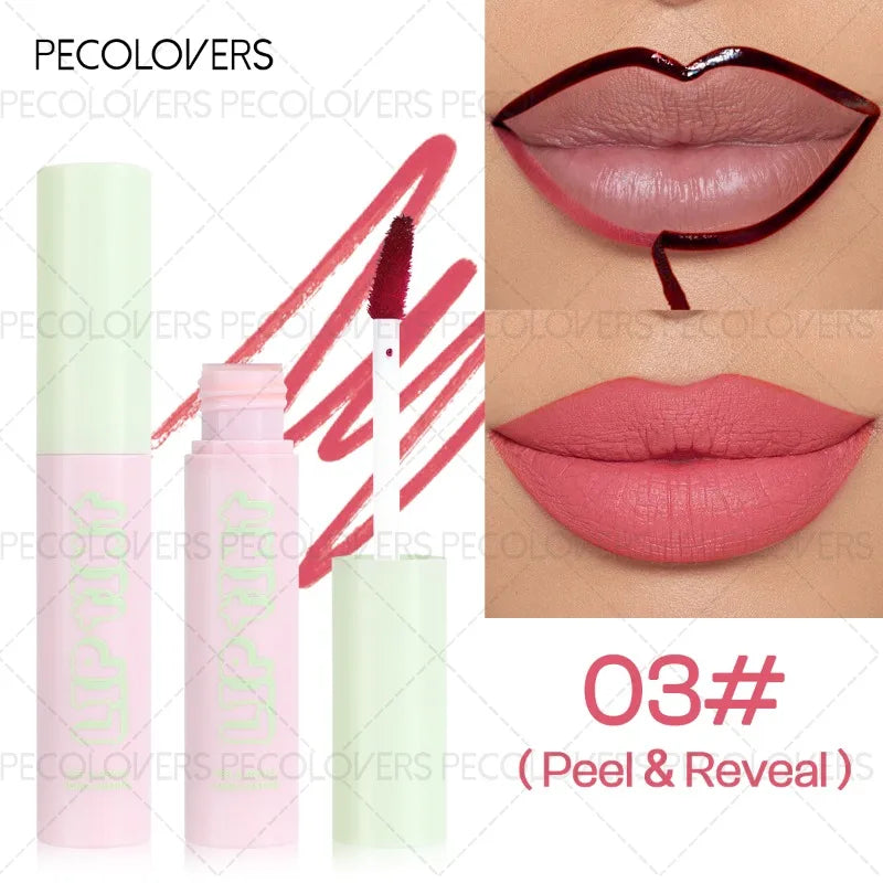 Multi-color Tear-out Lip Gloss Depicting Contour Long-lasting Natural Qme 03
