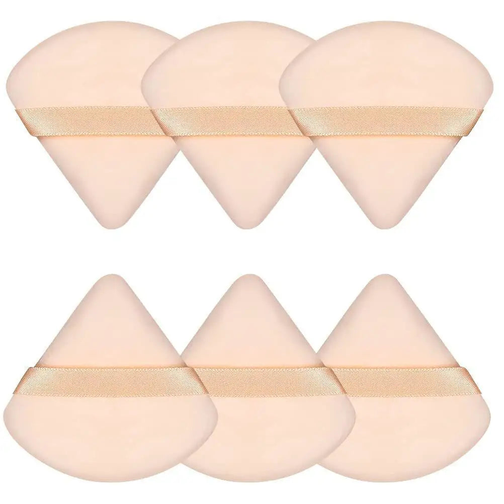  Soft Makeup Puff Hypoallergenic Precision Sponges Foundation Concealer Cruelty-free Finger Sponge Puff Beauty Makeup Tools Qme 6pcs-Skin