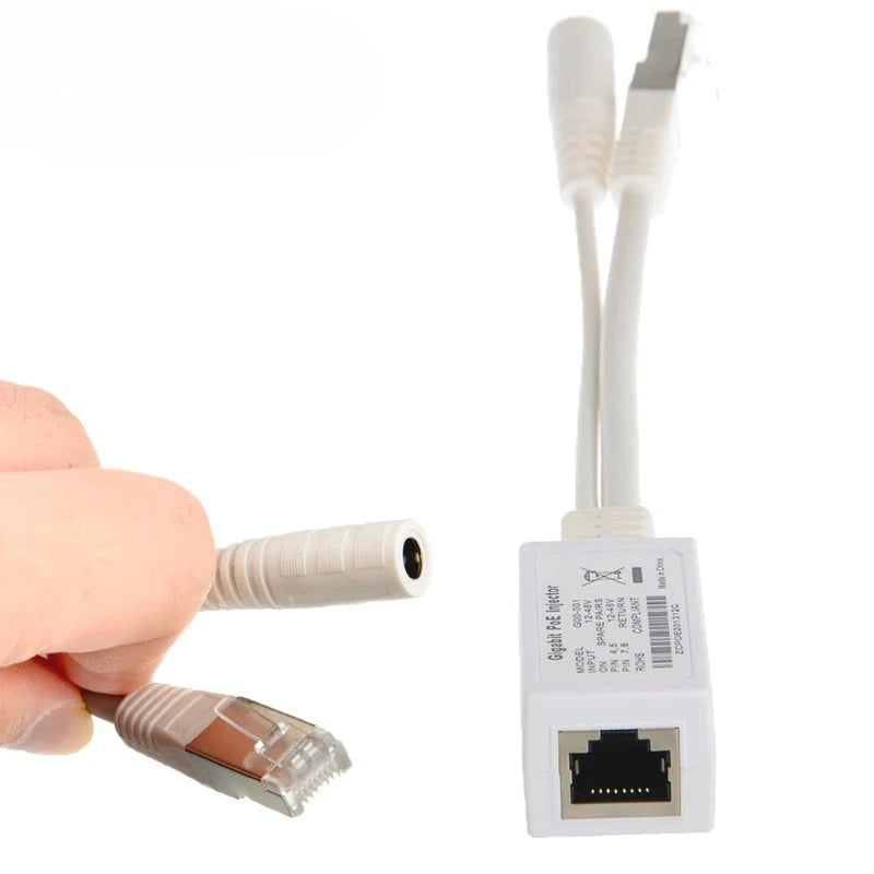 10PCS 9-48V POE Splitter Combiner Cable Isolated Gigabit Fast Ethernet Power Supply Adapter Qme