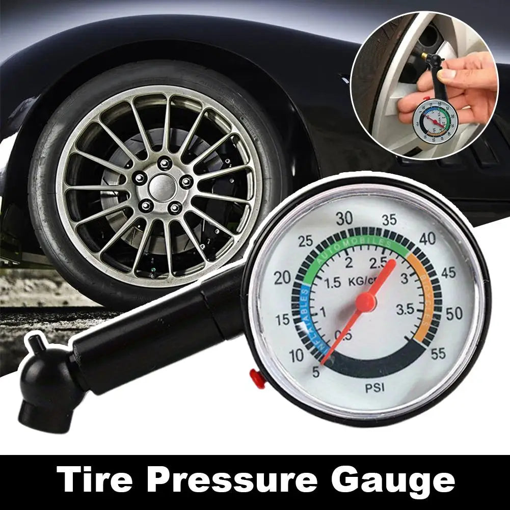 Car Tire Pressure Gauge Tyre Deflation Pointer Auto Tire Inflation Pressure Gauge Measurement High Precision Meter Detector Qme