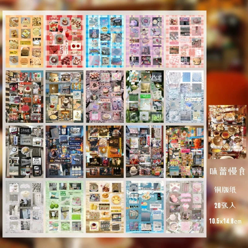 TIANZI 20pcs Cartoon Die Cut Stickers for Journal Planner DIY Scrapbooking Korean Stationery Stickers Decorative Laptop Student Qme E