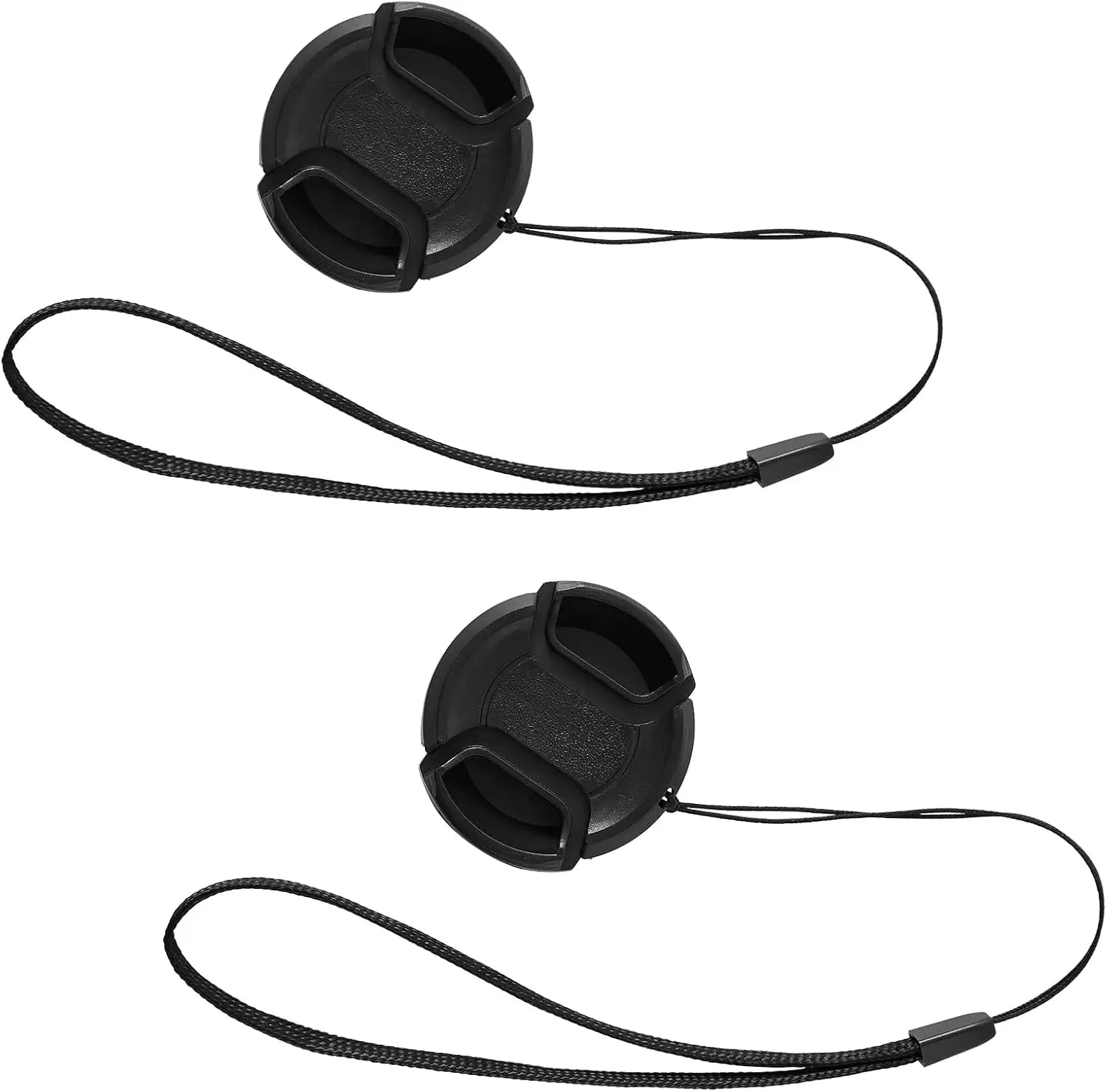 5-Piece Set of 52mm Center Clip Front Lens Cover Compatible with Nikon Digital SLR Cameras, with 18-55mm or 55-200mm Lenses Qme