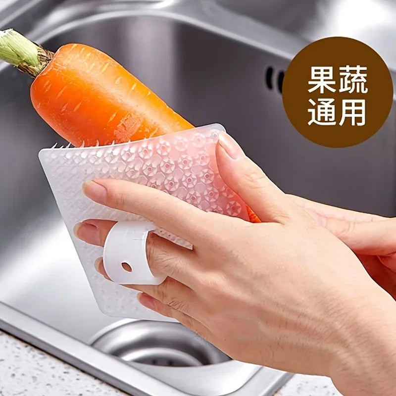 Fruits And Vegetables Cleaning Brush, Kitchen Cleaning Brush, Flexible Multifunctional Fruit And Vegetable Scrubber for Home Use Qme
