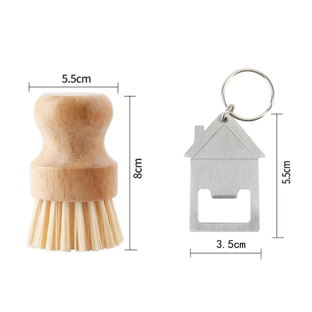A Lovely Cat Paw Doll Keychain Beer Opener Pendant, Multi Function Vegetable Cutting Grater, Household Kitchen Dish Scrub Brush Qme 2 piece kitchenware2