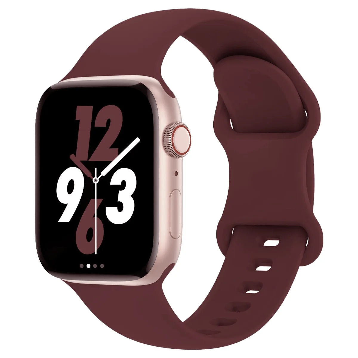 Silicone Band For Apple Watch strap 44mm 45mm 40mm 41mm Iwatch series Apple Watch band series 38 39 40 41 Qme Wine Red 38 40 41S10 42MM