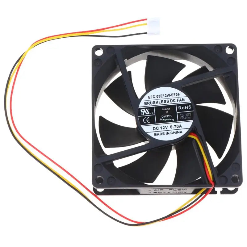 3 Wire EF07 EF06 80x80x25mm 12V 0 70A Server Fan Inverter Switches Qme