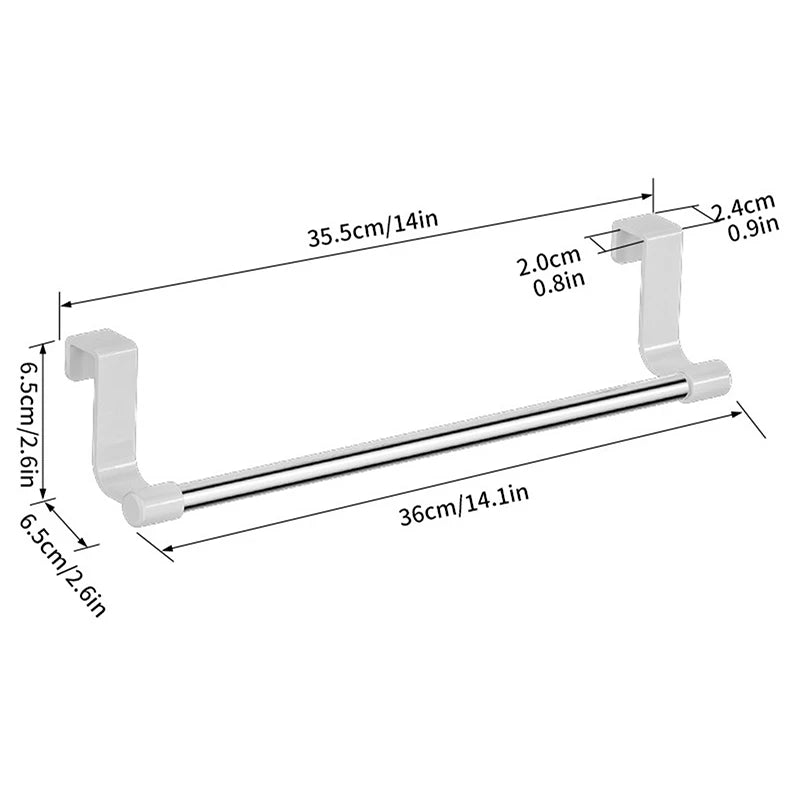 Kitchen Cabinet Towel Rack Space-saving Dishcloth Holder Home Qme L3