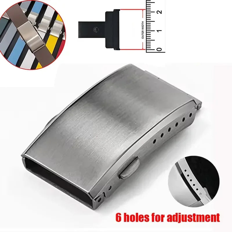 Watchdives Watch Clasp 18mm 20mm 22mm Silver Folding Safety Milled Clasp Replacement Stainless Steel Deployant Watch Buckle Qme