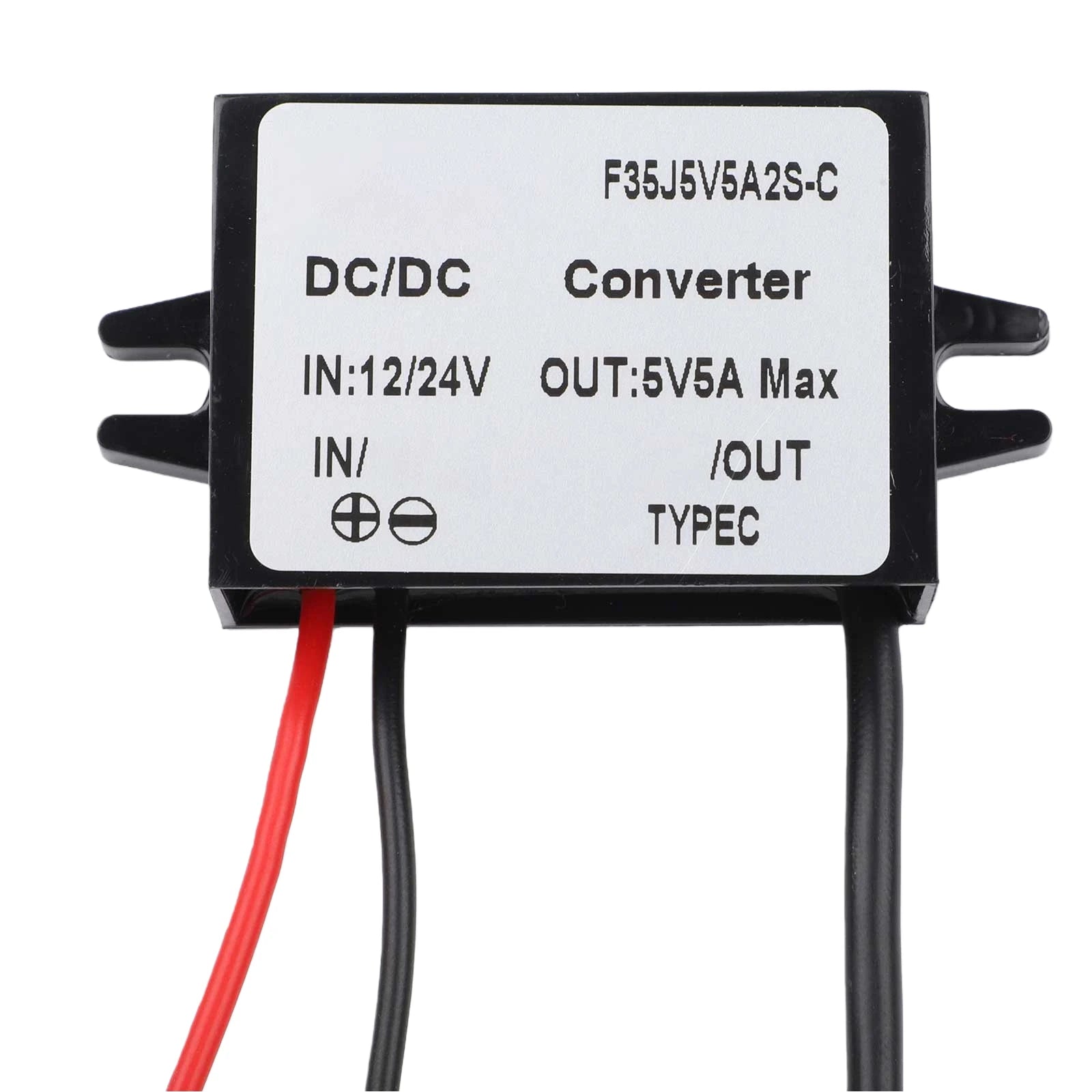 12V/24V To 5V USB C 5A 25W DC Converter Mobile Phones Tablets Wire Gauge 20AWG Step-Down Power USB Charging Adapter Power Tool Qme