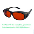 1PCS 532NM Laser Safety Glasses 180-540nm 266.355.515nm Anti-Green Light Radiation Protective Goggles for Equipment Qme 532NM