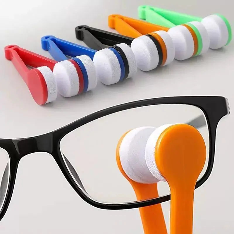 Portable Glasses Wipe Suede Cloth Cleaning Artifact Clip Does Not Qme