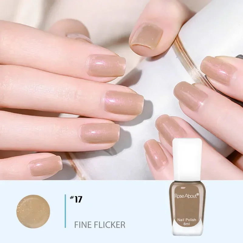 40 Colors Nail Gel No Bake Water-based Nail Polish Glitter Sequins Long-lasting Tearable Healthy Tearable Quick-drying Qme 17