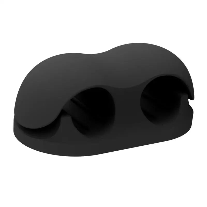 Self-adhesive Silicone Pen Holder Anti-slip Anti-loss Organizer Qme Black Double holes