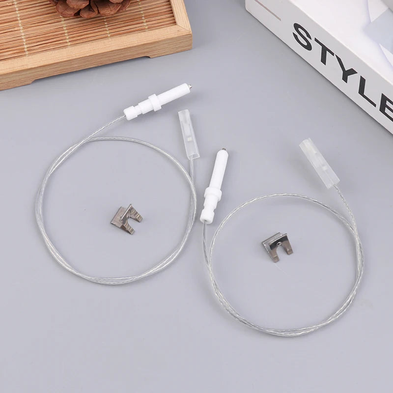 Gas Cooktop Stove Spare Igniter Electrode Spark Plug With Wire Ignition Ceramic Pin Ceramic Height 35mm 40mm For Gas Cooker Qme