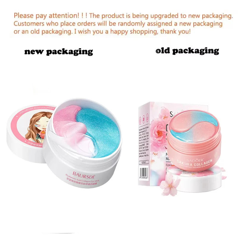 SADOER Sakura Collagen Eye Mask Anti Dark Circles Eyes Bags Removal Qme