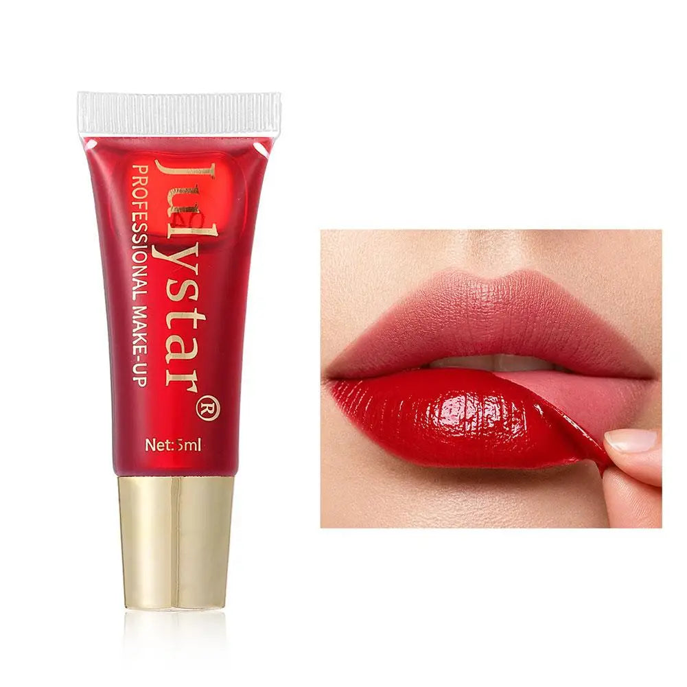6-color Peel Off Lip Gloss Waterproof Long-lasting Black Red Tear-off Lipstick Liquid Non-stick Cup Moisturizer Lip Stain Makeup Qme 04 CN