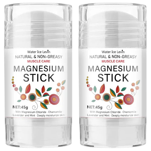 Natural & Non-Greasy Magnesium Stick for Muscle Care - Nourishing, Moisturizing & Protective Mineral Formula. Qme Ivory 45g
