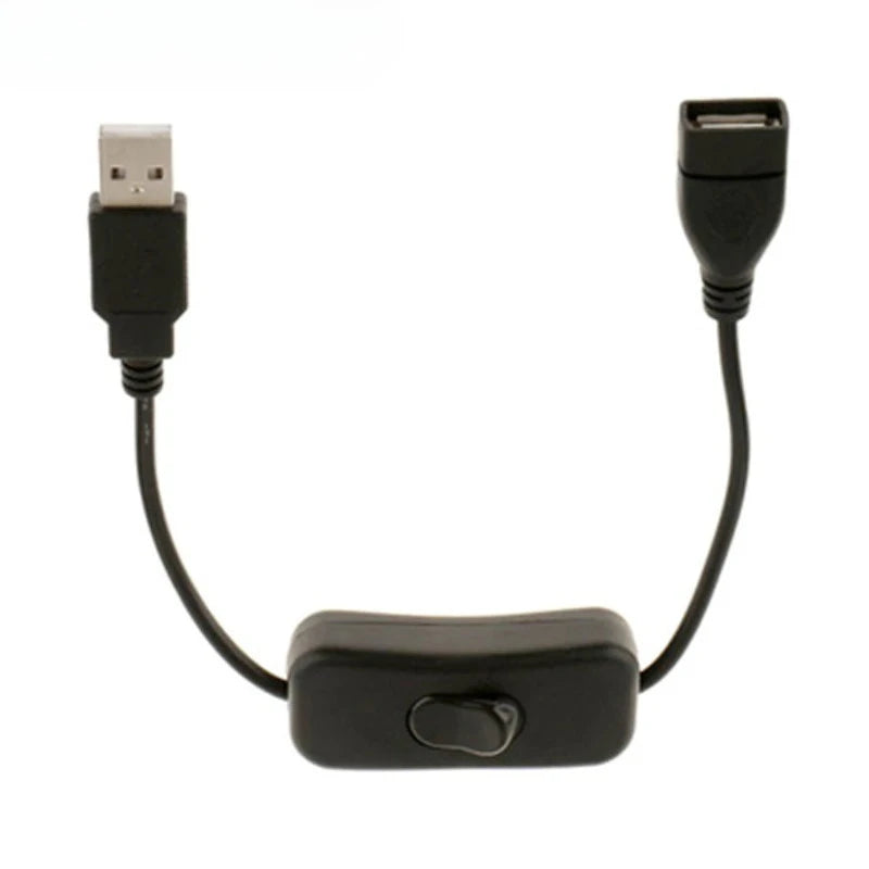 7pcs 28cm USB Cable with Switch ON/OFF Cable Extension Toggle for USB Lamp USB Fan Power Supply Line Durable HOT SALE Adapter Qme