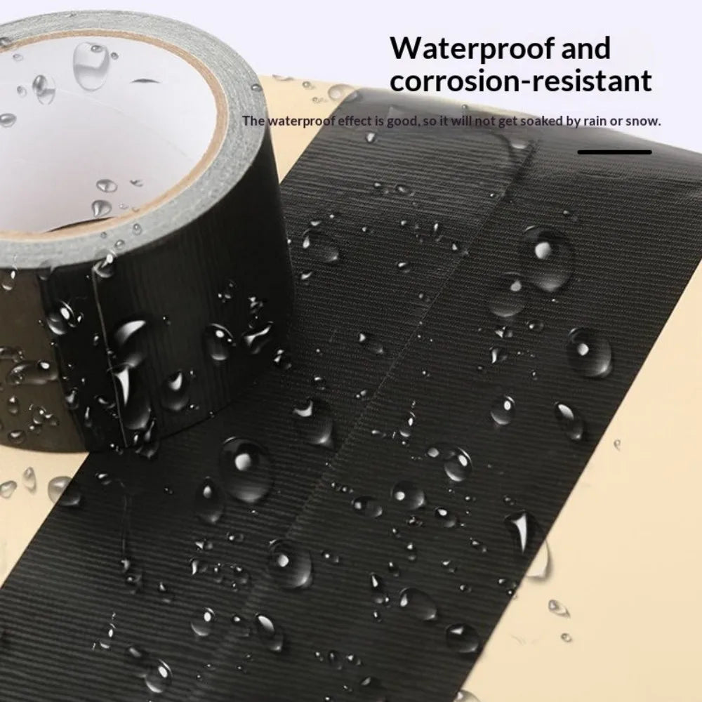 5m/10m Waterproof Black Fabric Repair Tape Self Adhesive Duct Tape For Sofa Car Seat Motorcycle Cushion Heavy Duty Patch Fix Qme