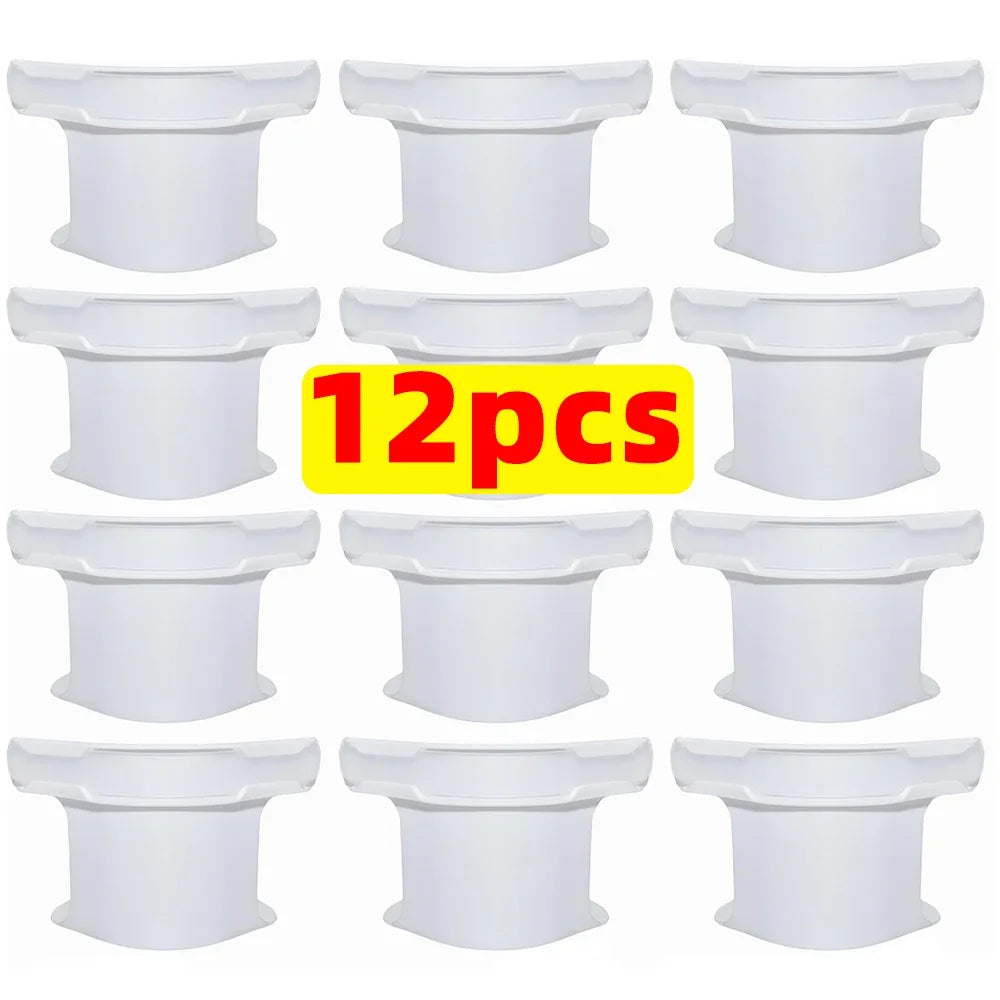 Universal Bedsheet Corner Tightener Clips Invisible Bedspread Secure Holder with Heavy-Duty Mattress Straps Sheets Slot Locks Qme White- 12pcs