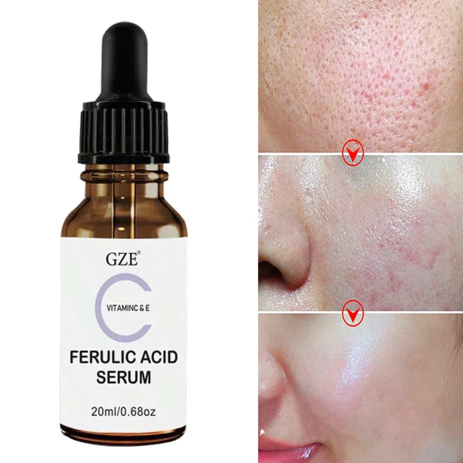 GZE Ferulic Facial Serum with Vitamin C, Vitamin E, & Absorbic Acid - Make you looks Younger, Skin Brightening Face Essence Qme
