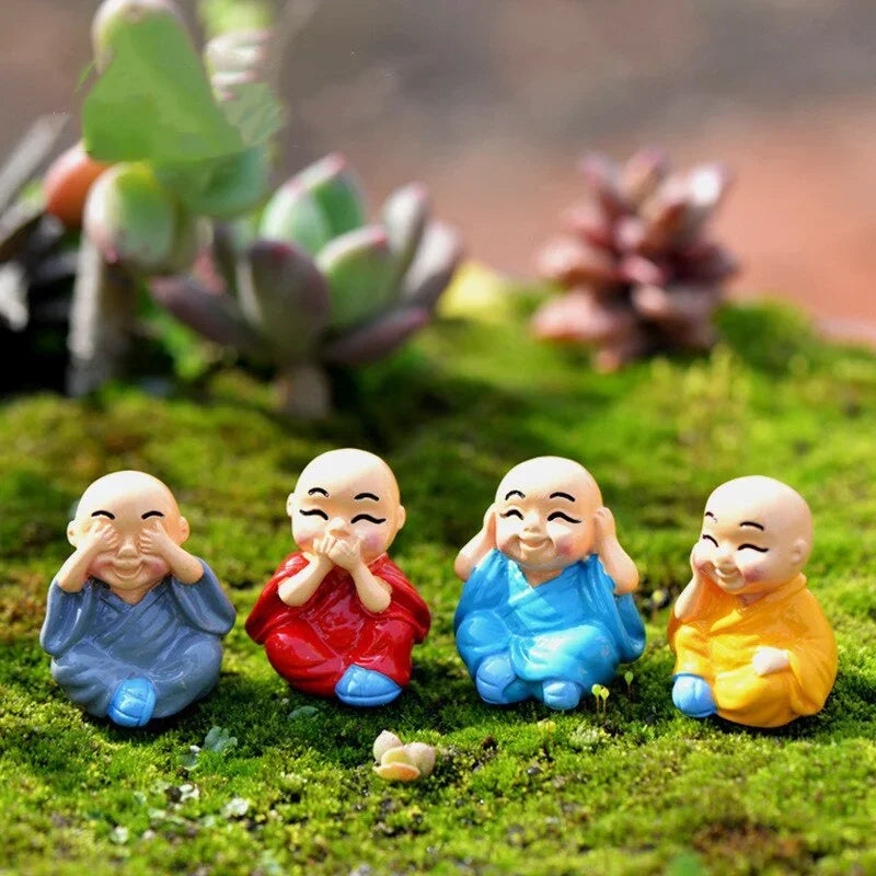 Little Monk Resin Crafts Micro Landscape DIY Ornaments Flower Pot Qme