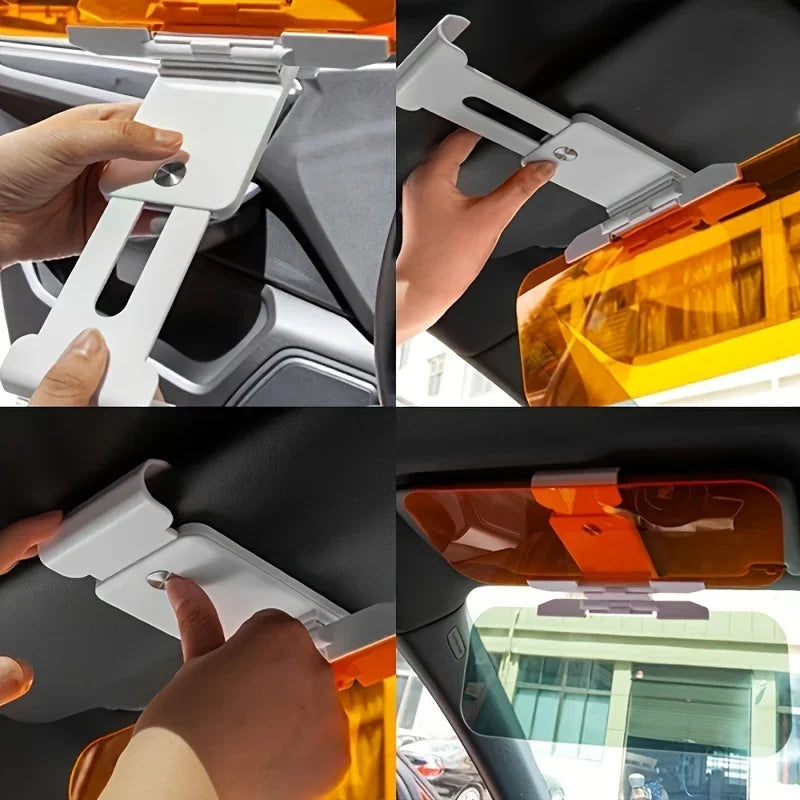 1pc Suitable for Car Sun Visor Anti Glare And High Beam Protection, Day And Night Use, Durable ABS Material Qme